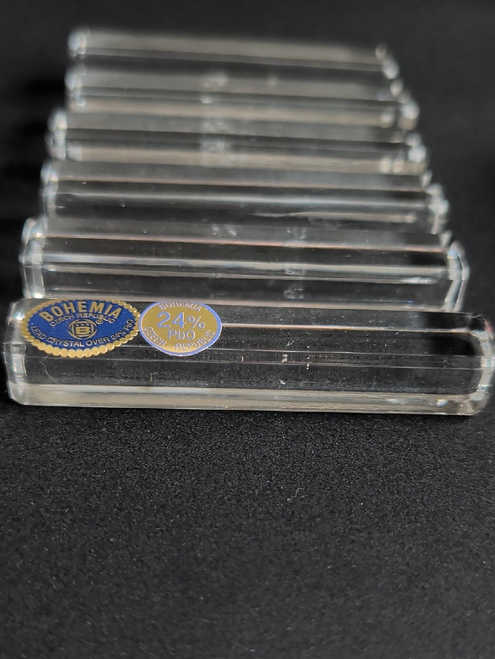 Bohemia Crystal Cutlery/Knife Rest A Set Of 6- Made In Czech Republic